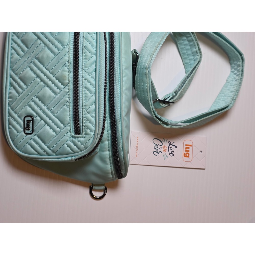 Lug Switchline Classic Sling Bag Aquamarine Quilted Crossbody Fanny Mint Blue - Picture 3 of 11